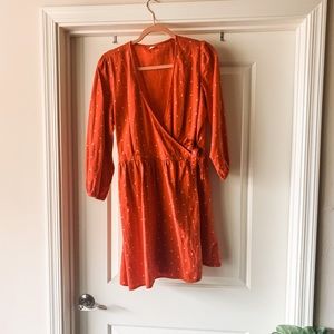 Red Floral Wrap Dress- Old Navy